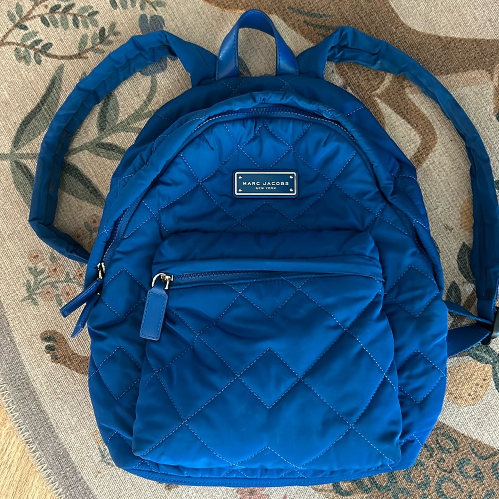 Marc Jacobs Blue Quilted Backpack